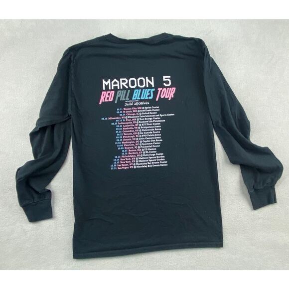 Maroon 5 Red Pill Blues Summer Tour Dates 2018 Long Sleeve Size Small - Picture 7 of 8